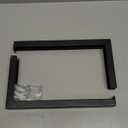 suptek Universal Projector Screen Wall Mount L-Brackets Wall Hanging Mount 12 inch Adjustable Extension Mounting Hooks for Projection Screen up to 80 lbs, PRL002B, Black (1 Pair)