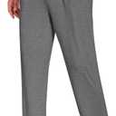 COOFANDY Men's Open Bottom Sweatpants Casual Yoga Pants Lightweight Jogger Lounge Pants with Pockets (Gray, XL)