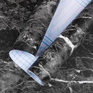 practicalWs Black Marble Contact Paper, Granite Peel and Stick Wallpaper for Countertops 23.6" x 118" Self-Adhesive Waterproof Wallpaper for Kitchen Cabinet Bathroom Shelf Liner Wall Decorative