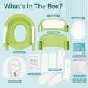 SereneLife 2-in-1 Potty Chair & Potty Training Seat with Step Stool Ladder - Height Adjustable Kids/Toddler Toilet Seat with Stable Anti-Slip Design, Cushioned Seat & Splash Guard For Boys Girls
