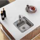 Elkay D115151 Dayton Single Bowl Drop-in Stainless Steel Bar Sink 15 x 15 with 2" Drain Hole