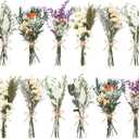 12/24 Pack Dried Flowers for Vase Various Mini Bouquet Dried Small Wildflowers Natural Real Flowers Bulk for Crafts DIY Wedding Decor (12, White)