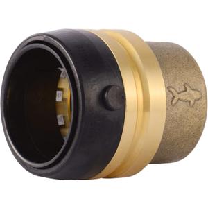 SharkBite 1-1/4 Inch Push Cap, Push to Connect Brass Plumbing Fitting, PEX Pipe, Copper, CPVC, PE-RT, HDPE, UXL0435