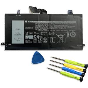 J0PGR Laptop Battery Replacement for Dell Latitude 5285 E5285 5290 2-in-1 Series T17G T17G001 T17G002 JOPGR 0J0PGR 0X16TW X16TW 0FTH6F FTH6F FTG78 1WND8 0RDYCT RDYCT 7.6V 42Wh 5250mAh 4-Cell