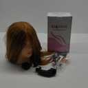 Mannequin Head Human Hair, 80% Real Hair Cosmetology Manikin Head for Practice Braiding Hairstyling Cutting with Free Clamp Holder and Tools (Light Brown)