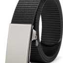 BOSTANTEN Ratchet Web Belt Men, Nylon Golf Adjustable Work Belt for Men with Casual Pants