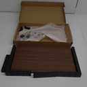 Solid Wooden Step Stool for Adults Seniors Non-Slip, Heavy Duty Bed Steps for High Beds with 500 LBS Capacity, Portable Bedside Step Stool Easy Assembly (Dark Walnut)