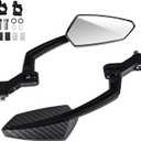 Zycle Bike Mirrors, EBike Mirrors for Handlebars, 360° Adjustable Bicycle Rear view Mirror Diameter Universal Bike Accessories, 1 Pair, Black
