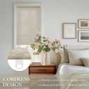 Beige Linen Cordless Sheer Shades for Door Bathroom Windows W25xH72