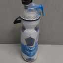 O2COOL Mist 'N Sip Misting Water Bottle 2-in-1 Mist And Sip Function With No Leak Pull Top Spout Reusable Sports Water Bottle - 20 oz (Soccer)