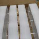 Glass Storage Jars 6 Pack -50oz (10cmx20cm)Clear Glass Food Storage Containers with Airtight Bamboo Lid Stackable Kitchen Canisters for Candy, Cookie, Rice, Sugar, Flour, Pasta, Nuts and Spice Jars(Square)