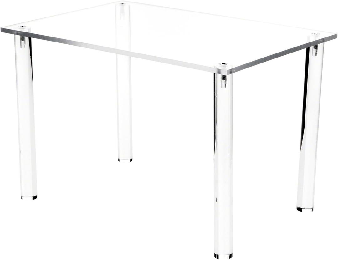 Plymor Clear Acrylic Rectangular 4-Leg Display Riser, 8" H x 12" W x 8" D
