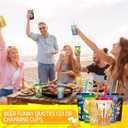 Jansun 12pcs Beer Funny Quotes Color Changing Cups with Lids and Straws 12Oz Reusable Plastic Cups for Oktoberfest Party Favors Goodie for Home Kitchen Office Bar Supplies