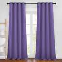 NICETOWN Lilac Purple Blackout Curtains 102 inches Long, Grommet Thermal Insulated Solid Room Darkening Window Treatments Sound Reducing for Living Room, W46 x L102, Set of 2