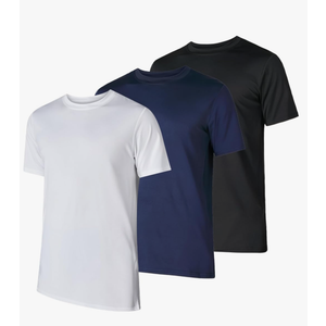 Men's Compression Shirt. Size Medium, White/Navy Blue/ Black