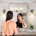 LOAAO 24X32 Gold Bathroom Mirror, Rounded Rectangle Gold Frame Mirror, Brushed Gold Bathroom Vanity Mirror Wall-Mounted, Anti-Rust, Hangs Horizontally or Vertically
