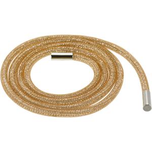 MECCANIXITY 6mm x 120cm Rhinestone Tube Rope Bling Crystal Rhinestone String Rope for DIY Sweaters Sweatpants Decoration Yellow Mesh Yellow Diamond