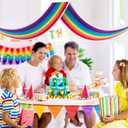 Blulu 1 Pc 11.8 ft Rainbow Ceiling Decorations Rainbow Cloud Ceiling Garland Banner Hanging Bunting for Birthday Party Classroom Daycare and Nursery School Graduation Baby Shower Decorations