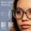 livho High Tech Blue Light Glasses - Advanced Blue Light Blocking Computer Glasses - Screen Fatigue & UV Protection (*B5 Leopard)