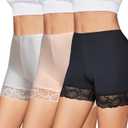 Avidlove Women's Under Shorts for Dresses Seamless Anti Chafe Underwear Smooth Boyshorts Lace Slip Shorts for Women (XXXL)