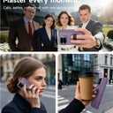 SURITCH for Google Pixel 10 Pro Fold Case with 360 Rotatable Hand Strap Phone Grip Holder & Invisible Kickstand & Screen Protector, Protective Cover for Pixel 10 Pro Fold -Dark Purple