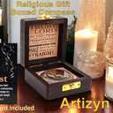 Trust in The Lord with All Your Heart Proverbs 3: 5-6 Quote Religious Compass with Wooden Box, Graduation Day Gifts, Baptism, Confirmation & Communion Compass for Men & Women, Greeting Card Included