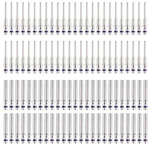 JRready ST6295 Deutsch Solid Contact, Deutsch Solid Pin Size 20, Closed Barrel Contacts Kit, Solid Contacts for DTM Connectors,16-22AWG,7.5A,Purple Stripe,50 Pairs