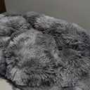 Bedsure GentleSoft Sherpa Fluffy Throw Blanket - Fleece Warm and Cozy Throw for Women Gift, Plush & Fuzzy Faux Fur Christmas Blanket for Couch, Sofa, Bed Decor, Tie Dye Design, Grey, 50x60 Inches