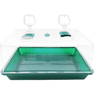 Propagator with Humidity Vents Domes,Heavy Duty Growing Tray Mini Greenhouse for Seedlings,Clones