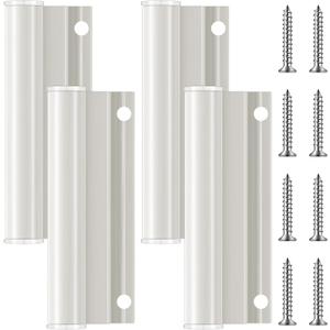 4 Sets Hinge Leaf for Aluminum Doors - White Upper Hinge Leaf Compatible with Anderson Screen Doors