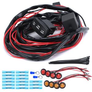 Hypertune Universal ATV/UTV Turn Signal Kit Horn Flasher Relay Kit Compatible with Polaris Kawasaki Golf Cart Arctic Cat SXS ATV UTV Street Legal Kit Vertical Green (Horizontal)