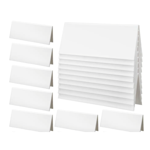 50 Pcs Dry Erase Name Tent 22 cm × 7 cm a Reusable Name Tent Cards Bulk, White Blank Table Name Tent Double Side Name Tents for Classroom Wedding Guest