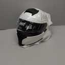 Westt Motorcycle Helmets Full Face Helmets - Street Bike Helmet with Dual Visor DOT Approved for Men Women Adults Compact Lightweight Storm X Grey Black White (White, L (23.23-23.62 in))