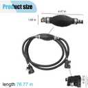 5/16" (8mm) ID Boat Motor Fuel Line Hose, Universal 6FT Marine Fuel Line Assembly Kit with Primer Bulb Connector Fit for RVs Boats Tractors Caravans Outboard Fuel Line