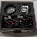 SPL Amber Led Pods Off Road Driving Lights Cube, 4 Inch 48W 10000LM, Led Offroad Lights with Amber X Letter DRL Design, LED Spot Light for Trucks Jeep Ford UTV ATV, 2PCS(Wiring Harness Included)