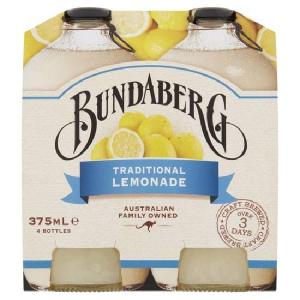 2 x Bundaberg, Bundaberg Lemonade +CRV 4Pack, 0.375 Liters (EXP 02/19/26)