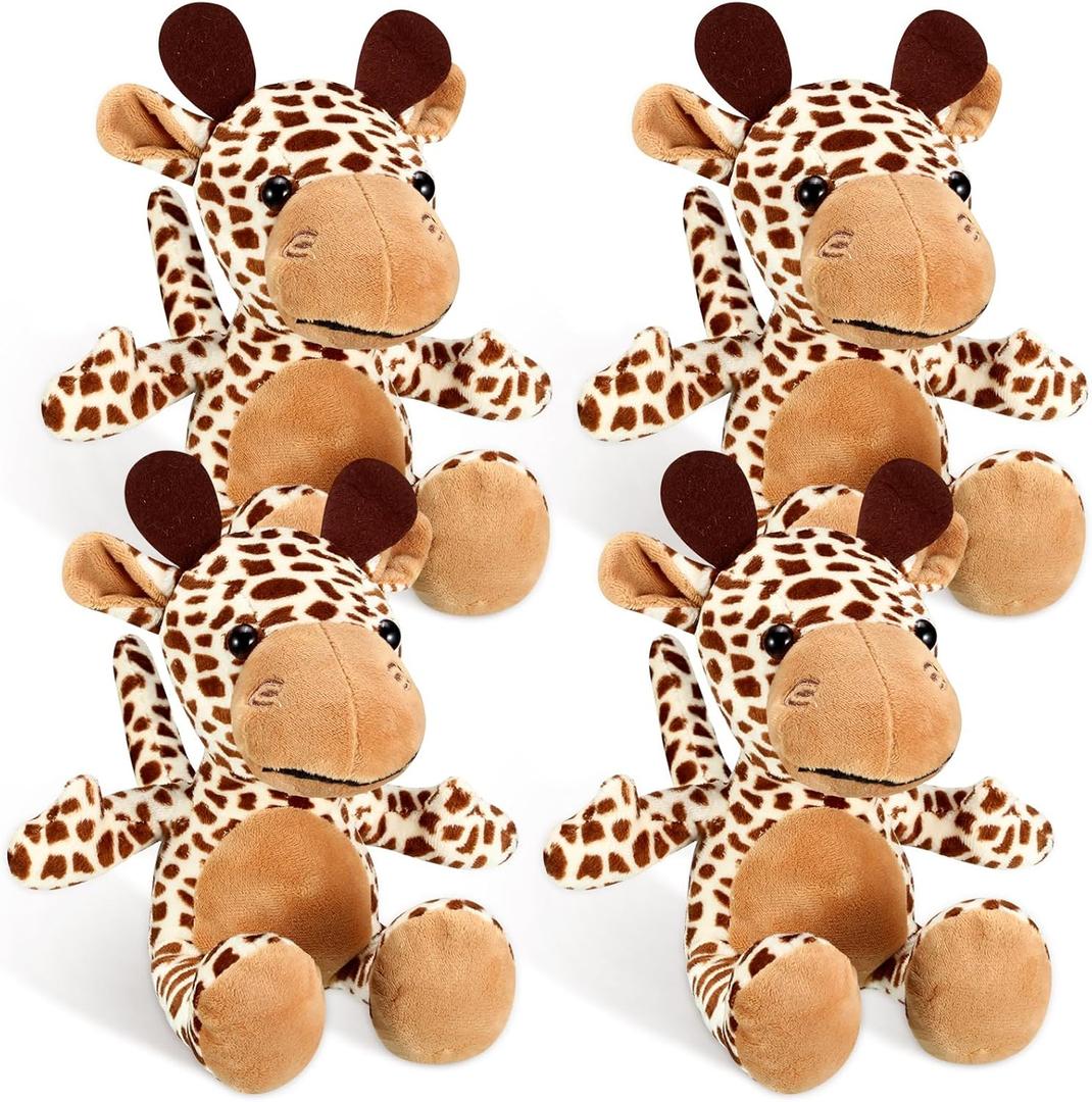 Wettarn 4 Pcs Stuffed Giraffe Toys Bulk Stuffed Animal 9.8'' Cute Soft Plush Cuddly Giraffe Gifts Baby Plushies Zoo Wild Animal Party Decorations for Kids Girls Boys Birthday Wettarn 4 Pcs Stuffed Giraffe Toys Bulk Stuffed Animal 9.8'' Cute Soft Plush Cuddly Giraffe Gifts Baby Plushies Zoo Wild Animal Party Decorations for Kids Girls Boys Birthday