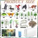 Teyva Daily 48 Pcs Rainforest Diorama Kit Habitat Project Box Set Rain Forest Diorama Supplies Include Rain Forest Animal Figures Artificial Trees Fake Rocks with Cardboard for DIY Crafts Gifts