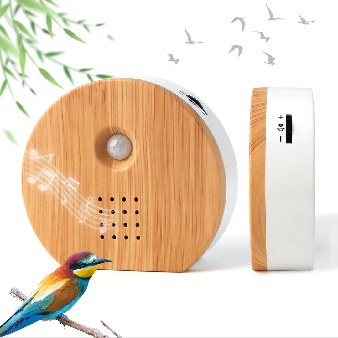 Singing Bird Box,White Noise Nature Sound Box with Motion Sensor Portable Birds Chirping with Timer,11 Soothing Songs,2 Playback Modes,Sound Box Containing Birdsong,Brook Whispering