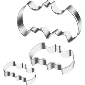 3 x 3 Pack Cookie Cutters Set Stainless Steel Bat Shape Halloween Biscuit Cookie Cutter