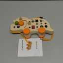 Gleamkid 2in1 Busy Board & Pull Toy for Toddlers 13: Dinosaur Light Up Busy Board, Educational Learning Toys Wooden MultiSensory Boards with 4 Movable Wheels, Montessori Toys for 1 2 3 Year Old