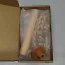 Rattan Toilet Paper Holder, Boho Rope Wood Hanging Tissue Rolls Paper Holder Wall Mounted, Rustic and Natural Unique Bathroom Accessories with Self-Adhesive Seamless Screw (Twisted Hemp Rope)