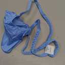 Lustrous Men's G-String Ultra-Slim Straps Thong V-Shaped Seam Sexy Pouch Blue, L