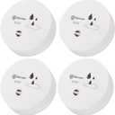 Geevon 4 Pack Water Leak Detectors, 100dB Water Sensor Alarms Flood Detector for Basements, Bathrooms, Laundry Rooms, Kitchens, Garages, and Attics, Water Alarms Battery-Operated (Battery Included)