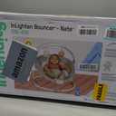 Ingenuity InLighten Baby Bouncer Seat with Light Up-Toy Bar and Bear Tummy Time Pillow Mat - Nate, Newborn and up