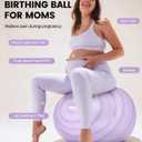 nonogo Birthing Ball for Pregnancy with Resistance Bands- Exercise Ball for Working Out, Yoga, Physical Therapy, Maternity Physio, Balance Stability Ball with Pump