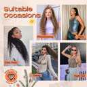SEIKEA Ponytail Extension, PT005 Isabella 22" Long Bohemian Curly Drawstring Ponytail, Light Fluffy Multi-Layered Clip in Hair Extensions, Natural Soft Synthetic Hairpiece, Medium/White Blonde