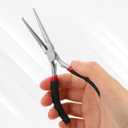 10 PCS 6 Inch Extra Long Needle Nose Pliers, Mini Precision Jewelry Pliers with Comfort Grip, Needle Nose for Jewelry Making, Repair, Crafts