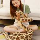 120 inch high Simulation Extra Long Snake, Soft Plush Toy, Snake Stuffed Animal, Large Stuffed Animal Toy, Children's Toy Gift (Brown Snake)