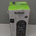 Holmes DuoBreeze Dual Blade 13 Desk Fan  Clean Breeze Technology, Adjustable Tilt Head, 3 Speeds, Space-Saving Design, Easy to Clean, 8-Hour Timer  Ideal for Home or Office Use (Black)